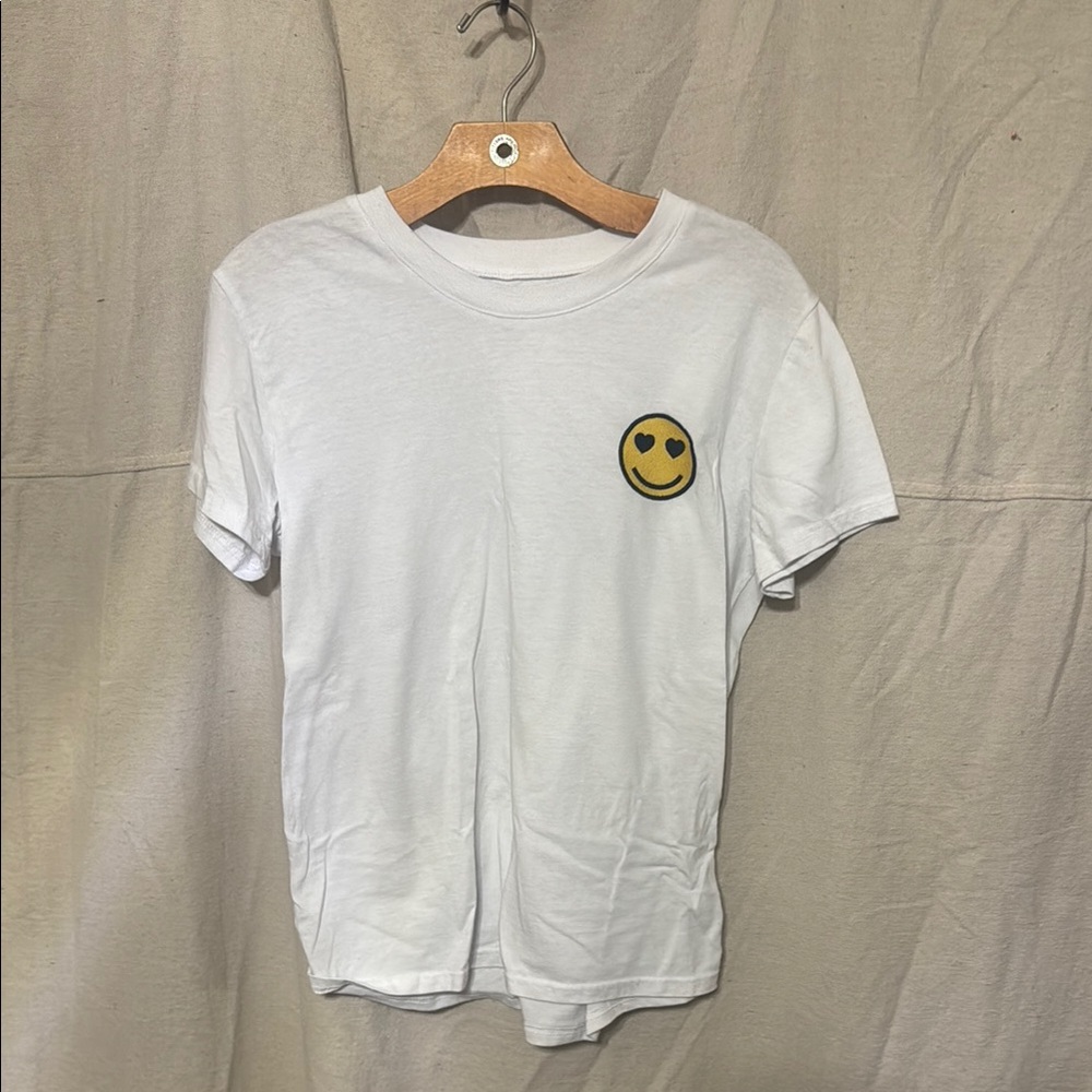 Reflex White and Yellow Crew Neck Tee